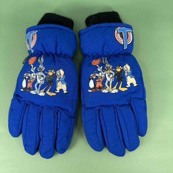 Vintage 1996 Space Jam Winter Gloves Youth M/L Warner Brothers Tune Squad 90’s - Picture 1 of 7